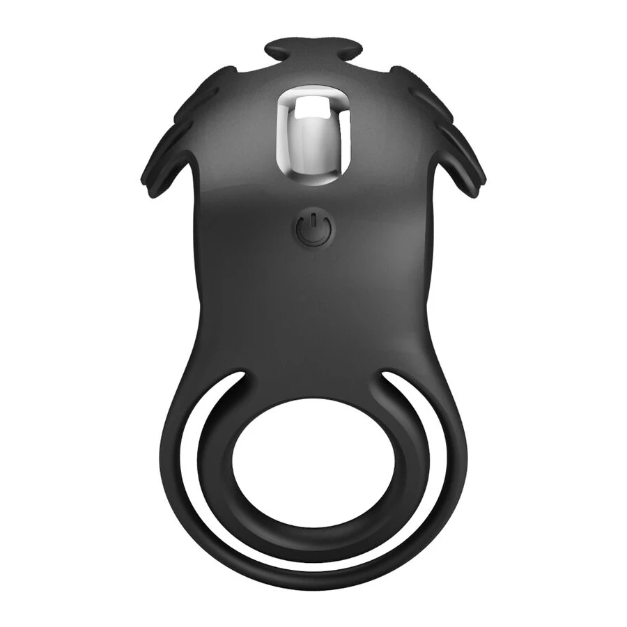 PRETTY LOVE - ANELLO VIBRATORE RUBEN 7 VIBRAZIONI IN SILICONE NERO